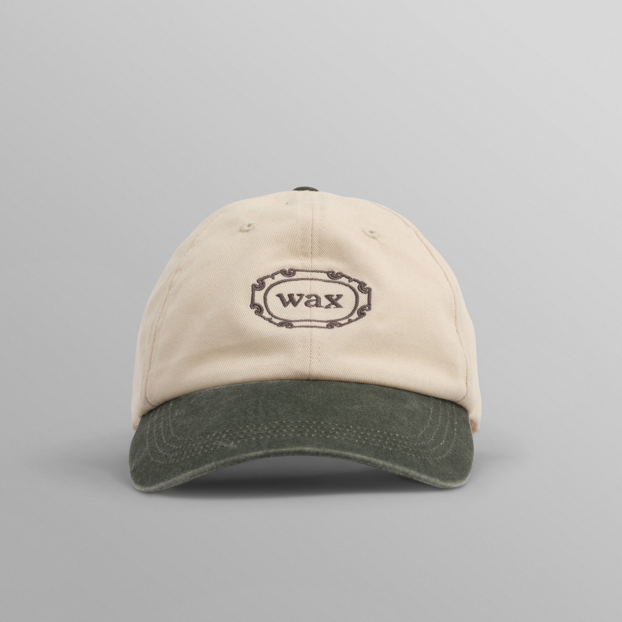 wax london men's Spencer - Ecru And Khaki Cotton Sports Cap