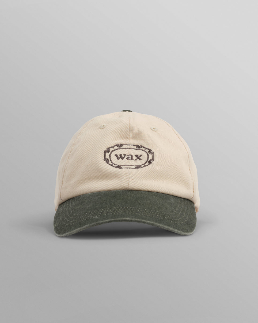 wax london men's Spencer - Ecru And Khaki Cotton Sports Cap