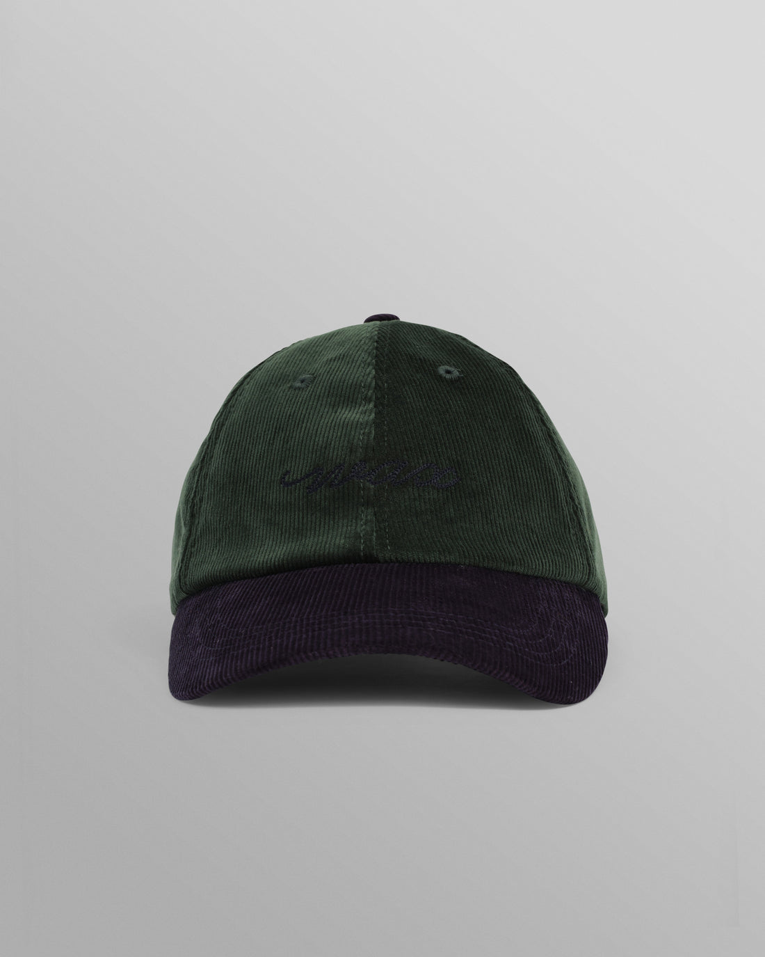 wax london men's Spencer - Green And Navy Corduroy Sports Cap