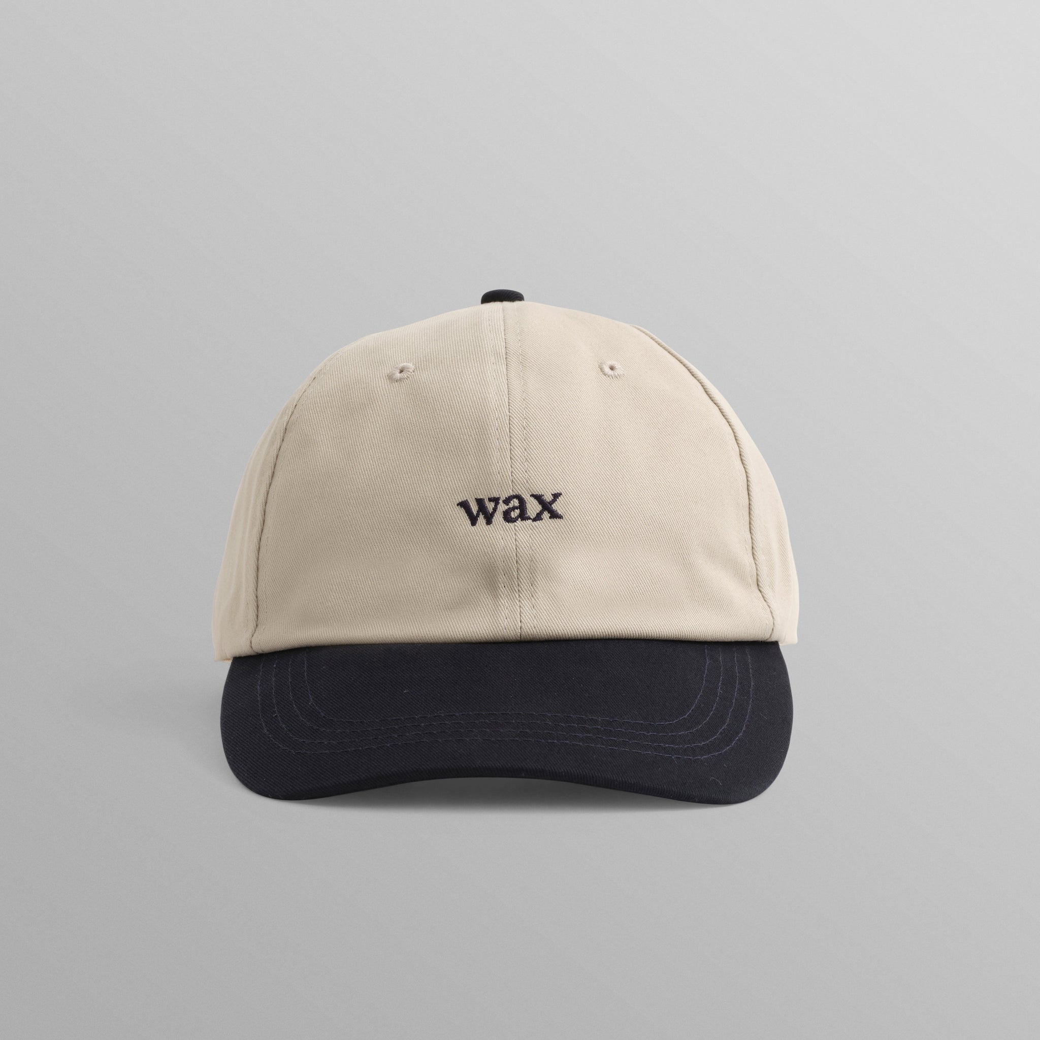 wax london men's Spencer - Stone/Navy Cotton Sports Cap