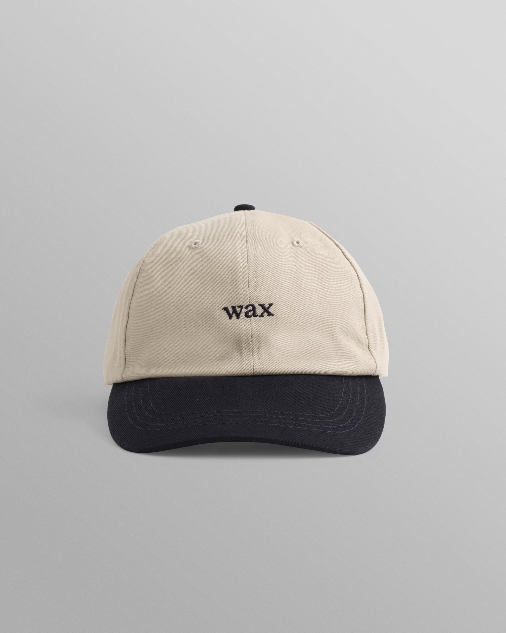 wax london men's Spencer - Stone/Navy Cotton Sports Cap