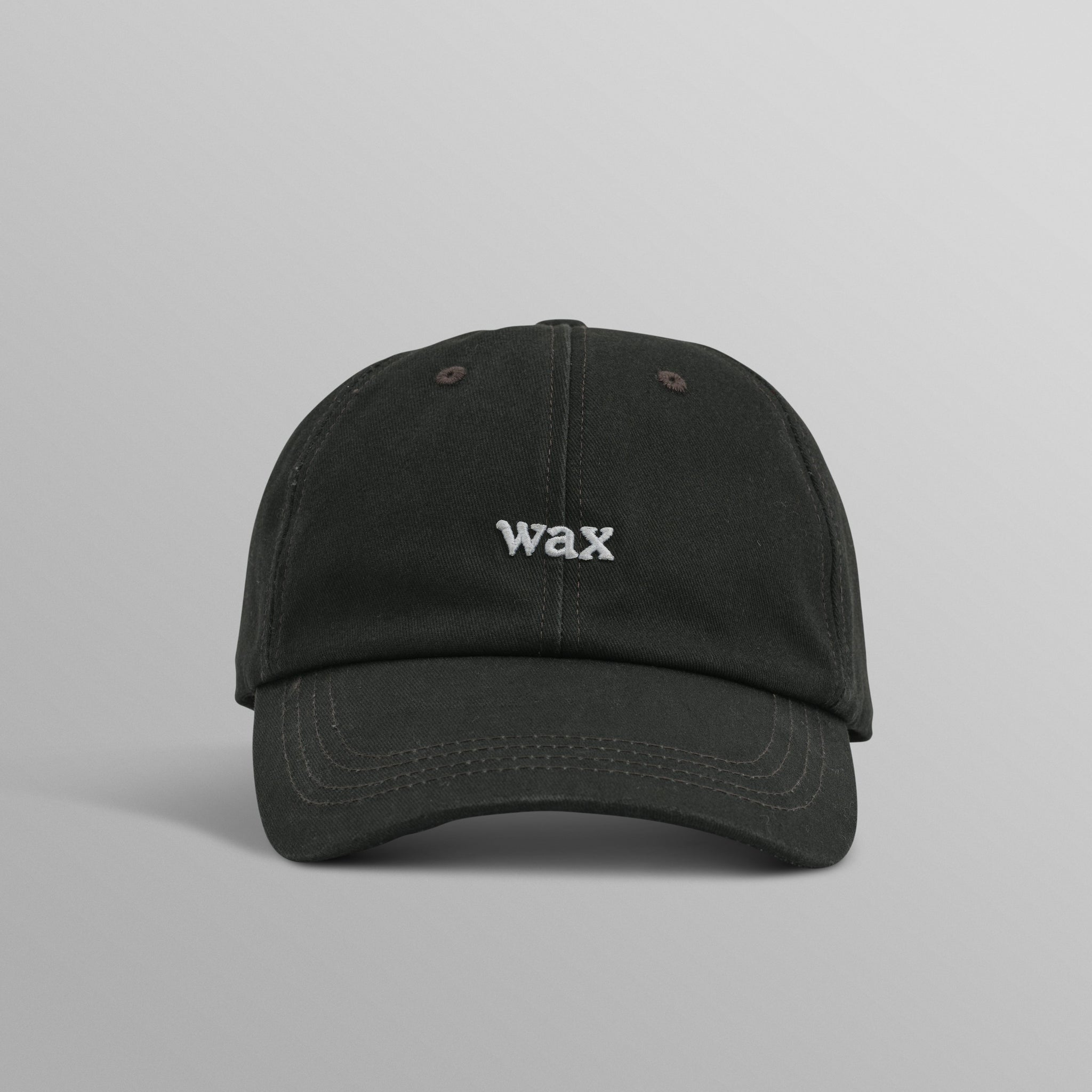 wax london men's Spencer - Washed Black Cotton Sports Cap