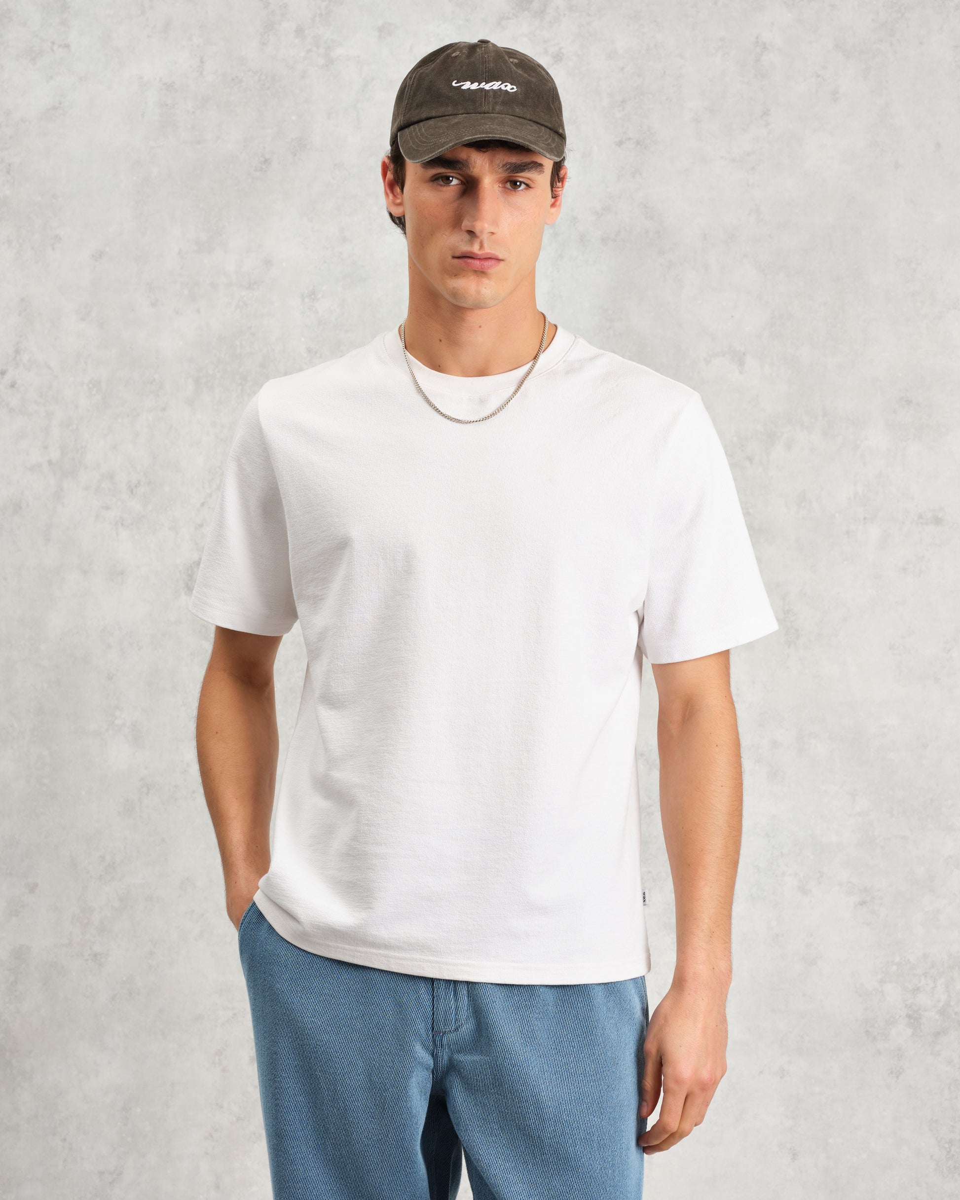 wax london men's Spencer - Washed Brown Cotton Sports Cap