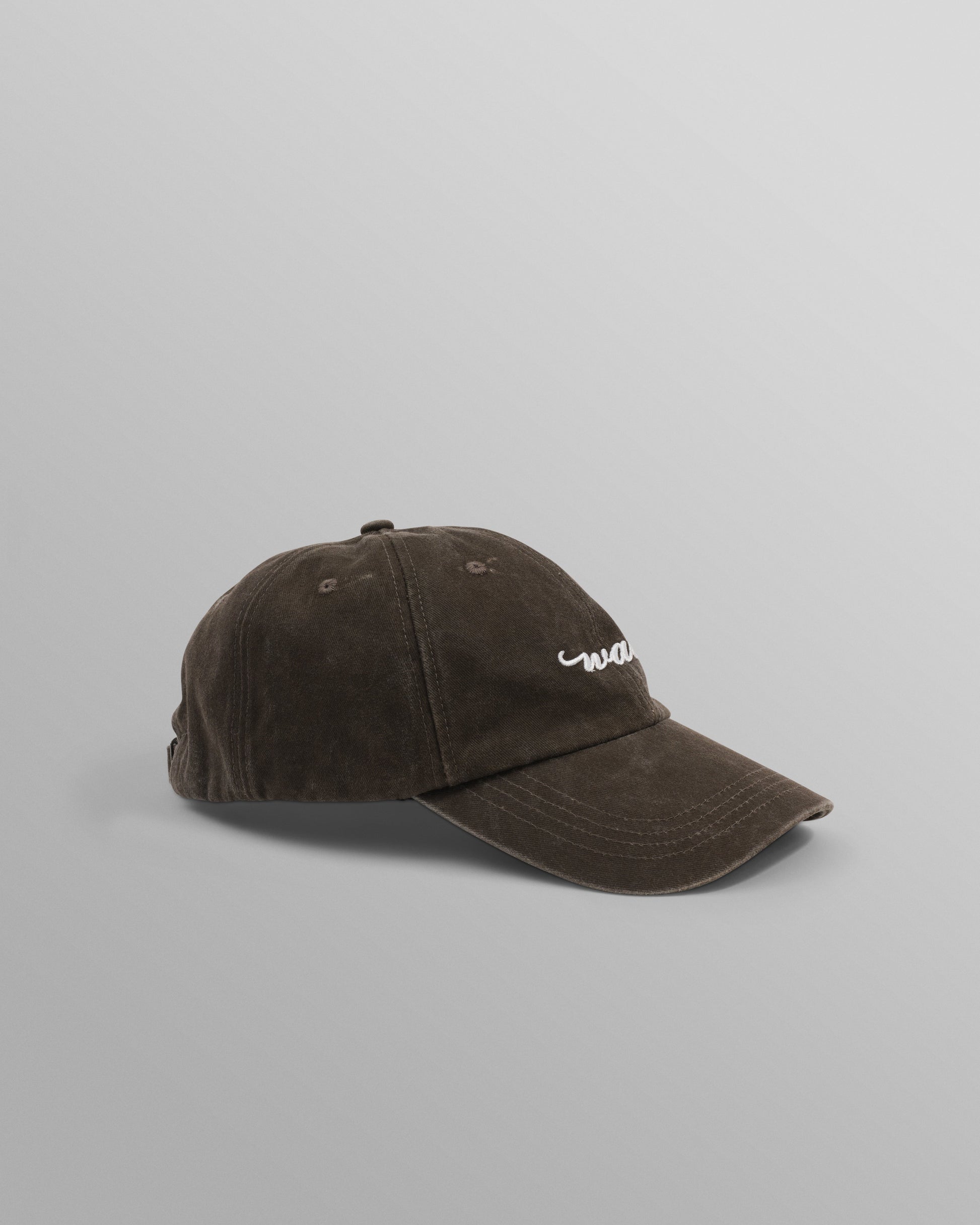 wax london men's Spencer - Washed Brown Cotton Sports Cap