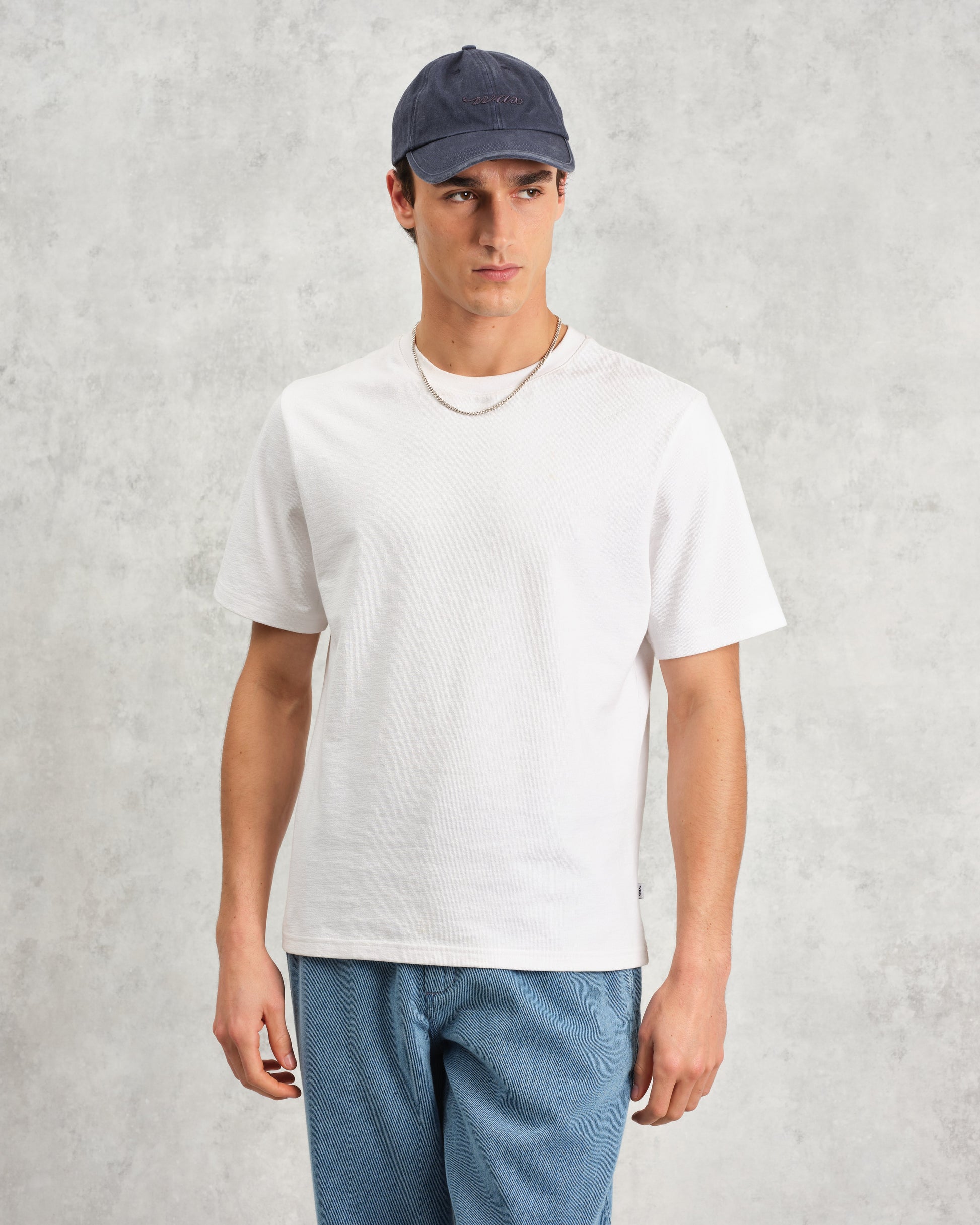 wax london men's Spencer - Washed Navy Cotton Sports Cap