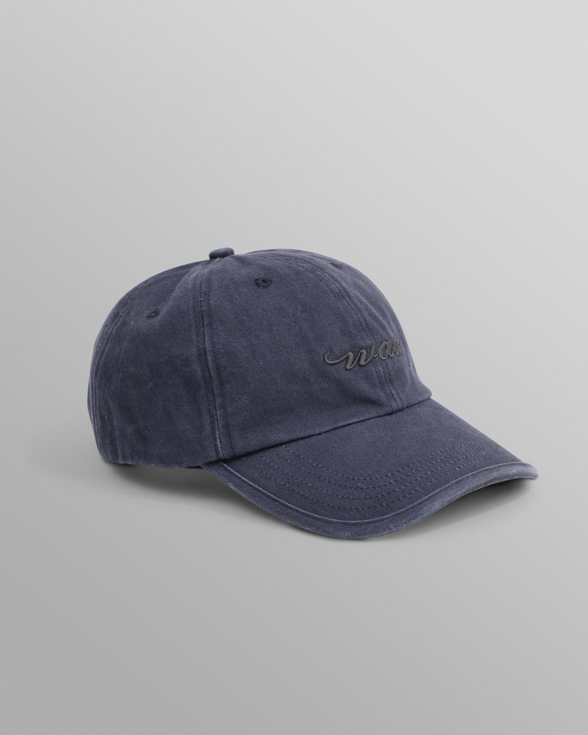 wax london men's Spencer - Washed Navy Cotton Sports Cap
