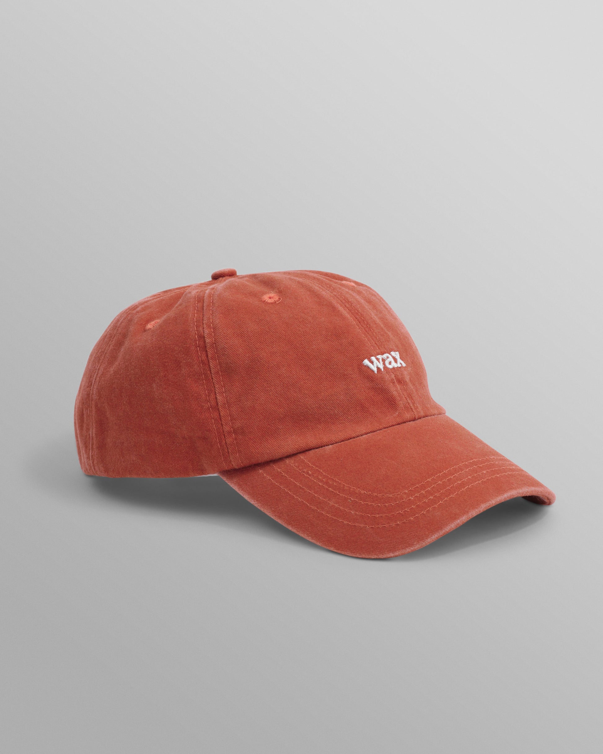 wax london men's Spencer - Washed Red Cotton Sports Cap
