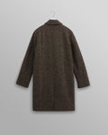 wax london men's Stan - Brown Fleck Tweed Car Coat