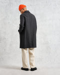 wax london men's Stan - Charcoal Twill Wool Car Coat