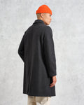 wax london men's Stan - Charcoal Twill Wool Car Coat