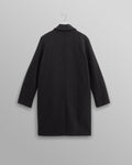 wax london men's Stan - Charcoal Twill Wool Car Coat