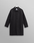 wax london men's Stan - Charcoal Twill Wool Car Coat
