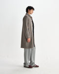 wax london men's Stan - Natural Houndstooth Check Wool Car Coat