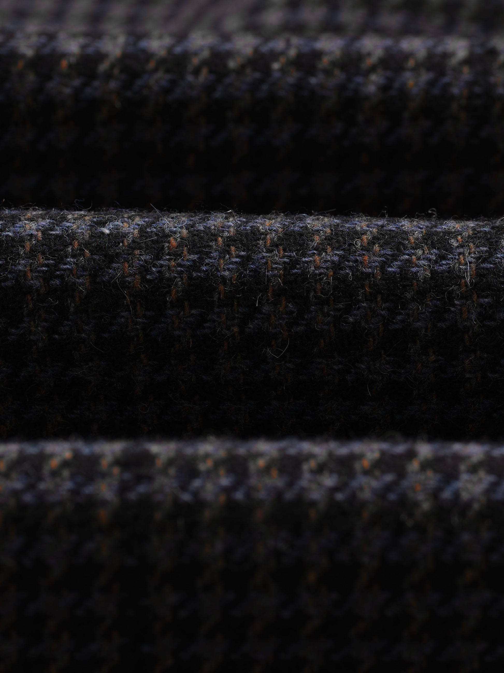 wax london men's Stan - Navy And Grey Puppytooth Check Wool Car Coat