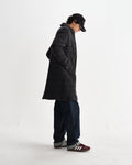 wax london men's Stan - Navy And Grey Puppytooth Check Wool Car Coat