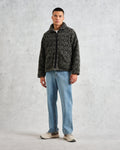 wax london men's Tate - Charcoal Ornate Jacquard Fleece Jacket