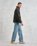 wax london men's Tate - Charcoal Ornate Jacquard Fleece Jacket