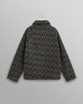 wax london men's Tate - Charcoal Ornate Jacquard Fleece Jacket