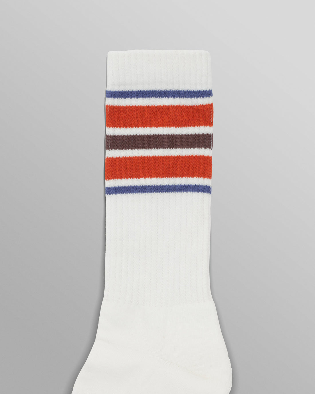wax london men's Thorpe - White And Orange Branded Stripe Socks