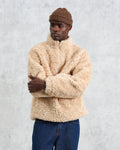wax london men's Trimms - Beige Borg Jacket