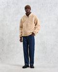 wax london men's Trimms - Beige Borg Jacket