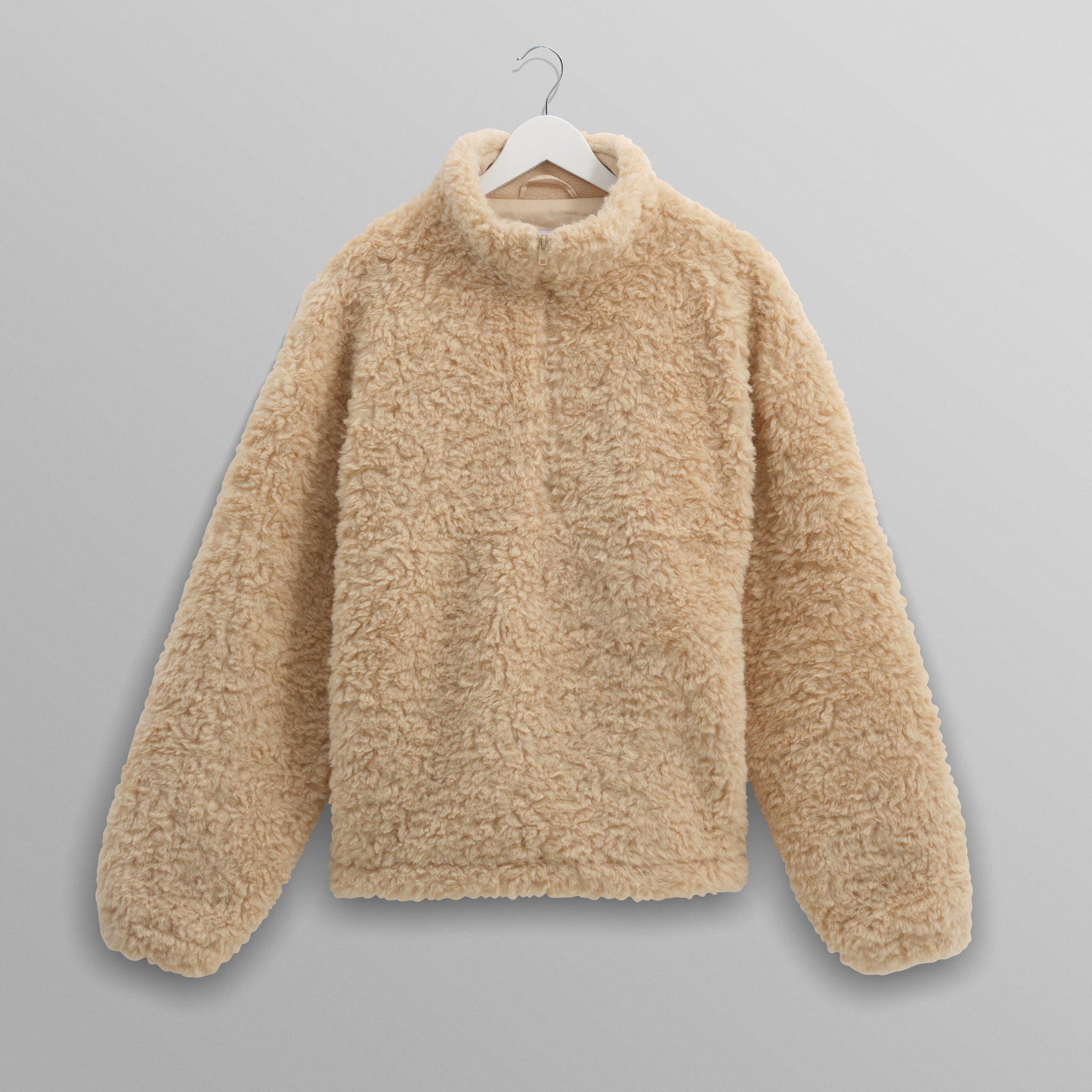 wax london men's Trimms - Beige Borg Jacket
