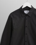 wax london men's Trin - Green Striped Cotton Shirt