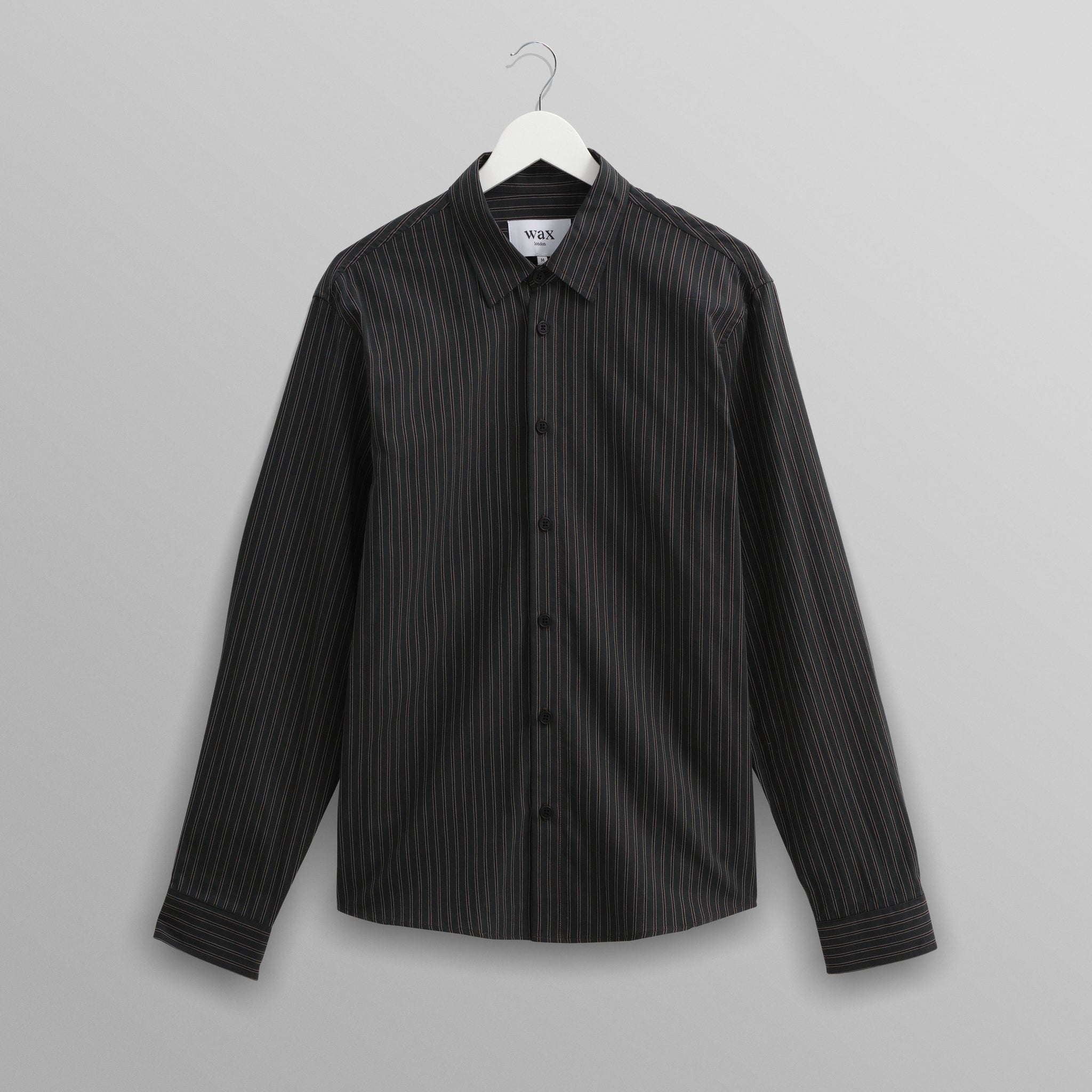 wax london men's Trin - Green Striped Cotton Shirt