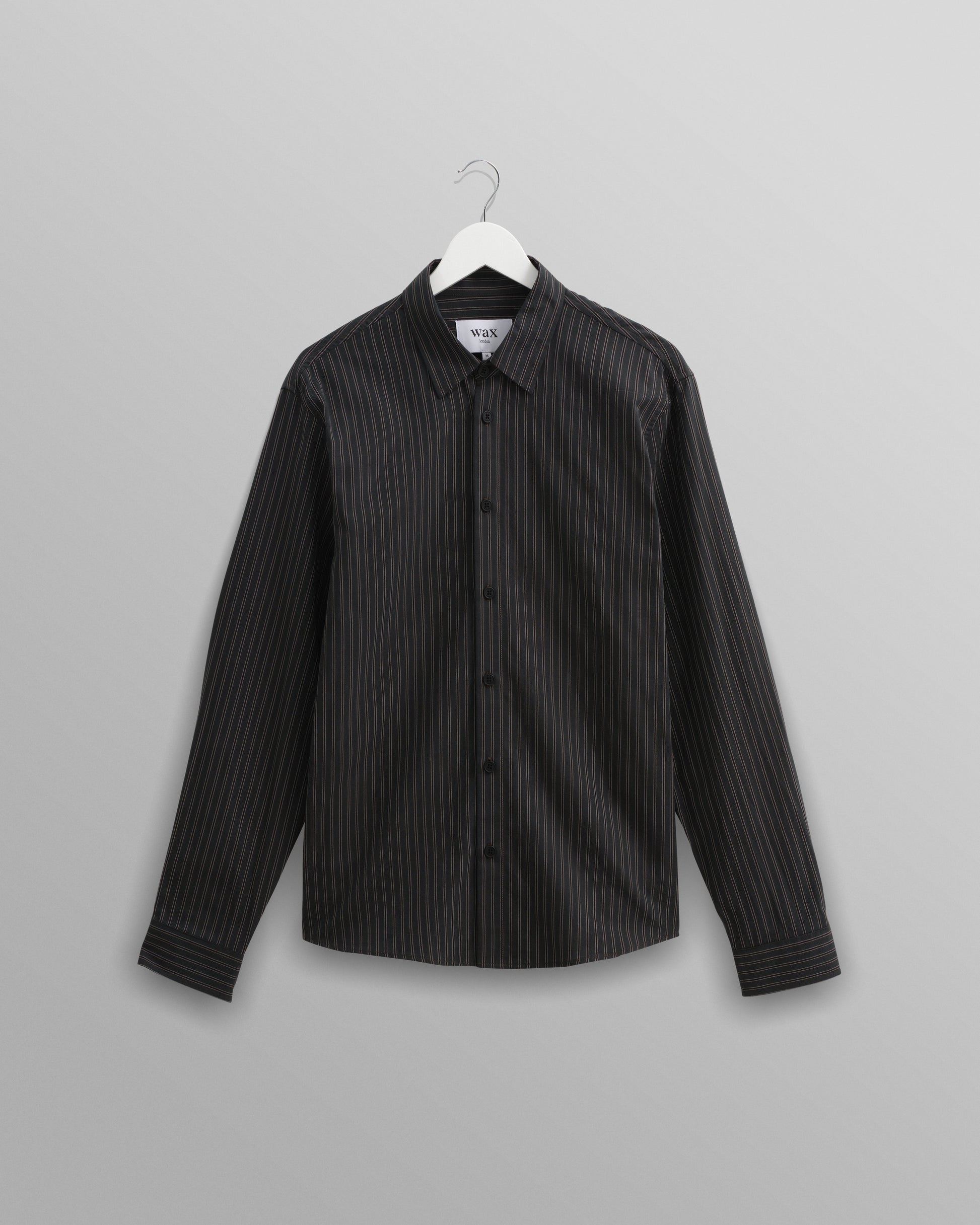 wax london men's Trin - Green Striped Cotton Shirt