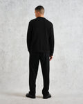 wax london men's Tristan - Black Cable Stitch Knitted Shirt