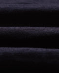 wax london men's Turin - Navy Slub Knitted Cotton And Linen Polo
