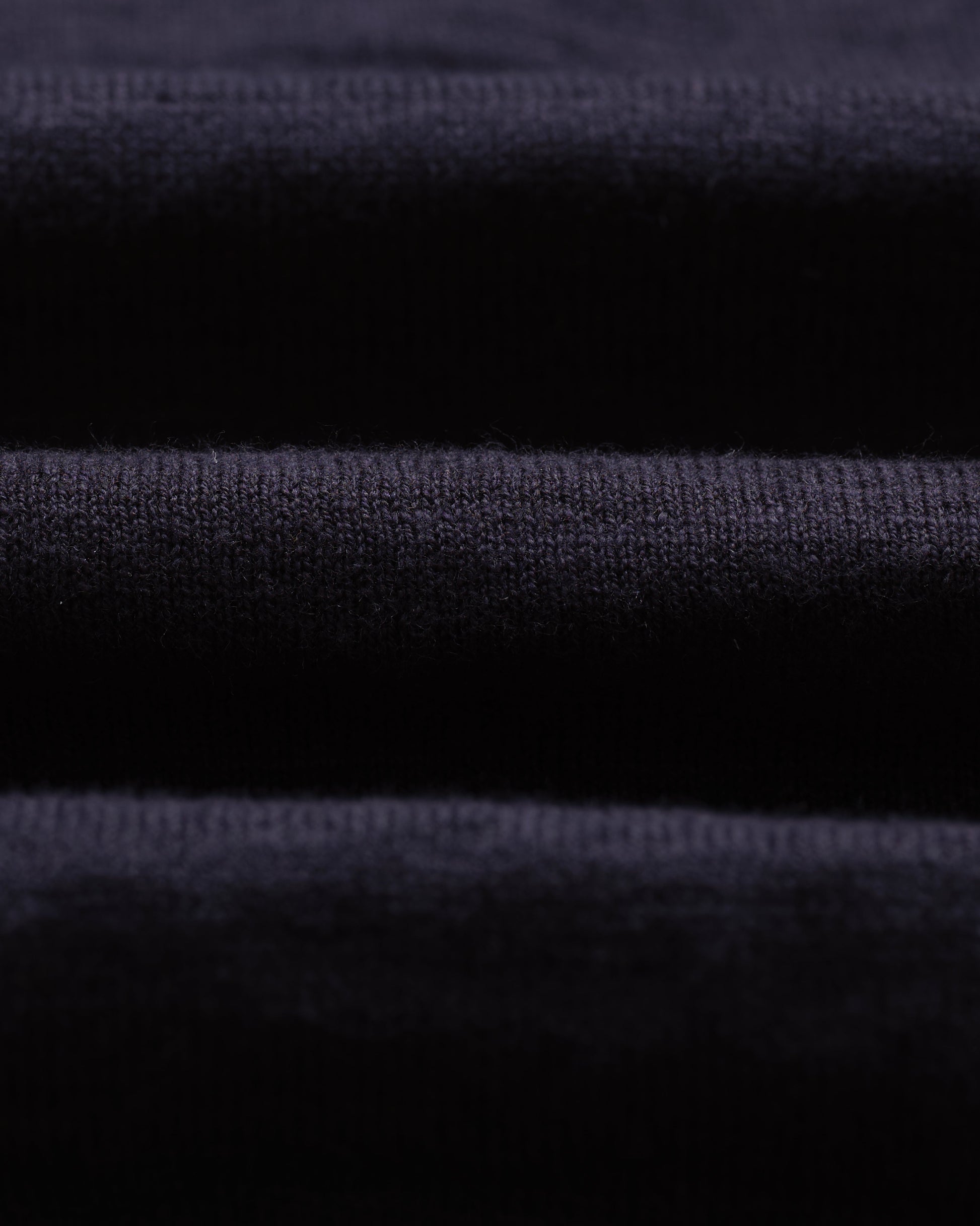 wax london men's Turin - Navy Slub Knitted Cotton And Linen Polo