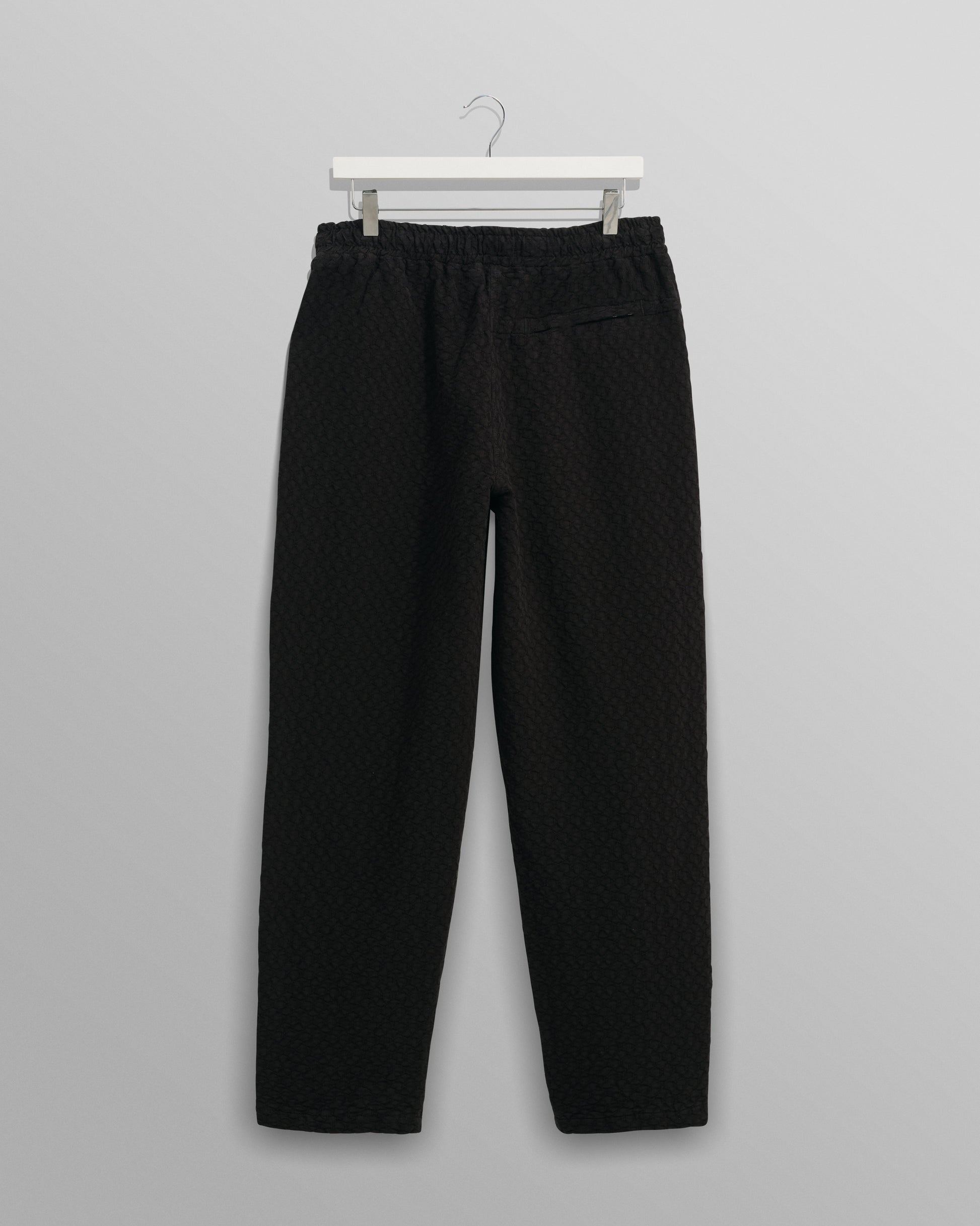 wax london men's Tyne - Black Floral Diamond Cotton Trousers
