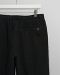 wax london men's Tyne - Black Floral Diamond Cotton Trousers