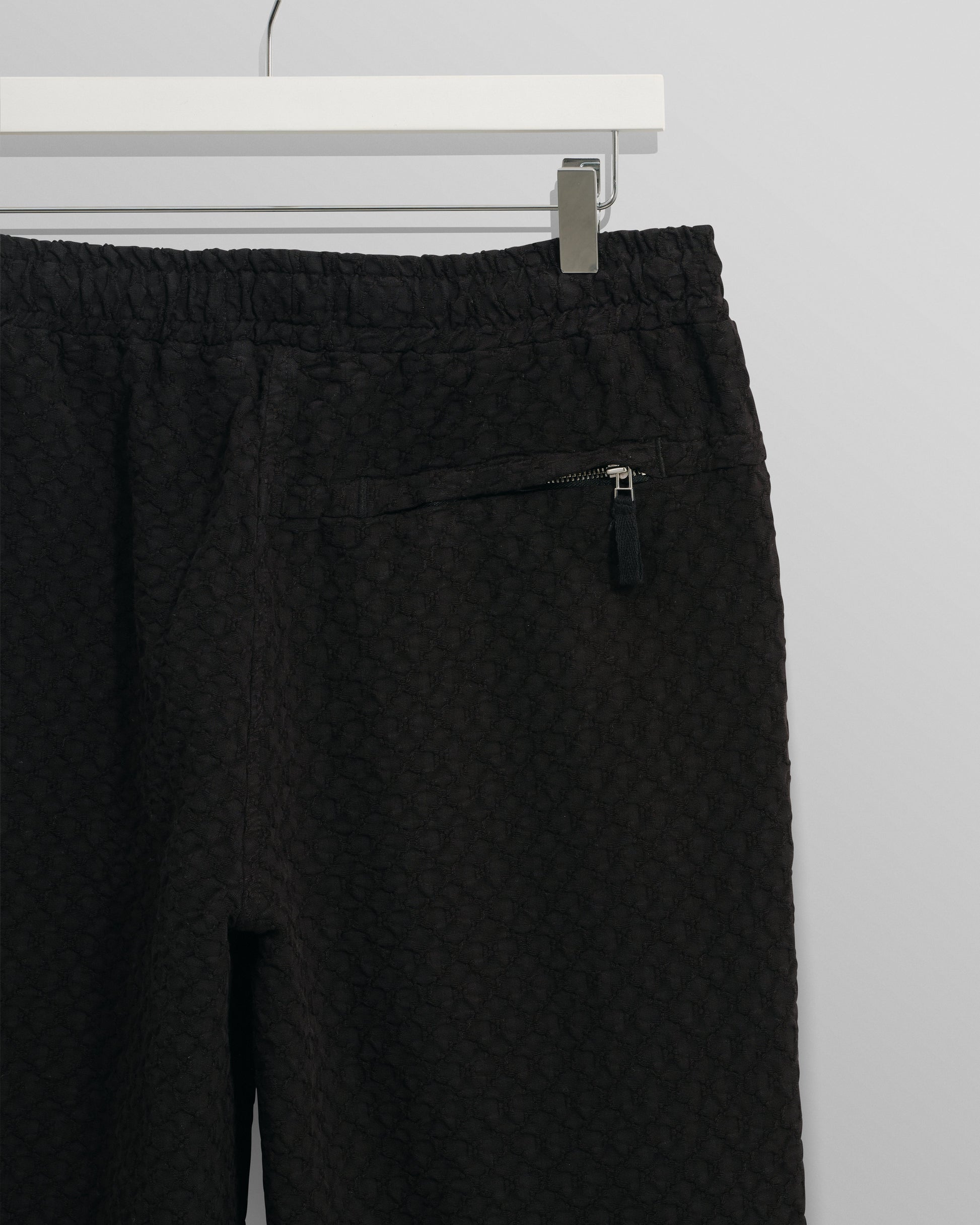 wax london men's Tyne - Black Floral Diamond Cotton Trousers