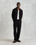 wax london men's Tyne - Black Floral Diamond Cotton Trousers