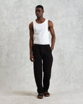 wax london men's Tyne - Black Floral Diamond Cotton Trousers