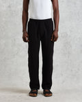 wax london men's Tyne - Black Floral Diamond Cotton Trousers
