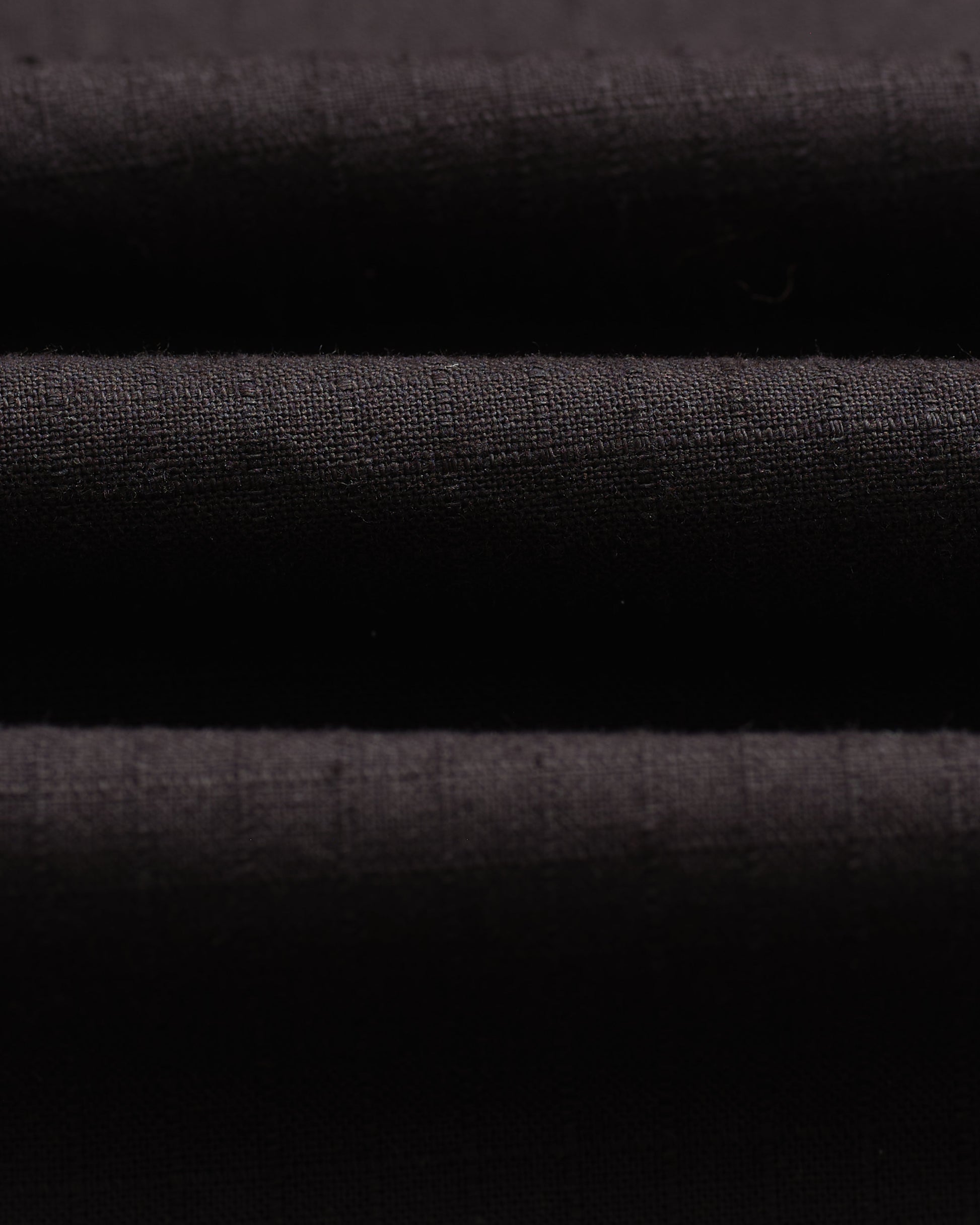 wax london men's Tyne - Black Linen Ripstop Trousers