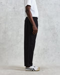 wax london men's Tyne - Black Linen Ripstop Trousers