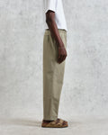 wax london men's Tyne - Light Khaki Linen Ripstop Trousers
