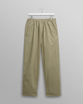 wax london men's Tyne - Light Khaki Linen Ripstop Trousers