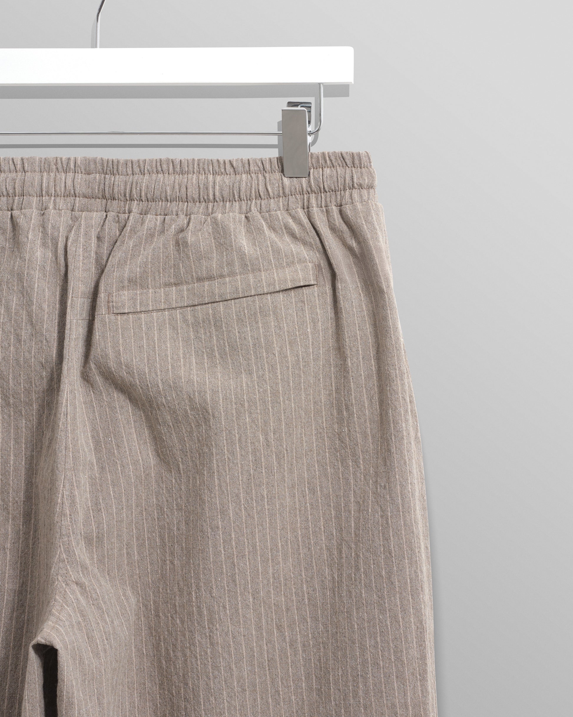 wax london men's Tyne - Natural Chalk Stripe Trousers