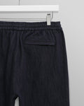 wax london men's Tyne - Navy Wool Blend Trousers