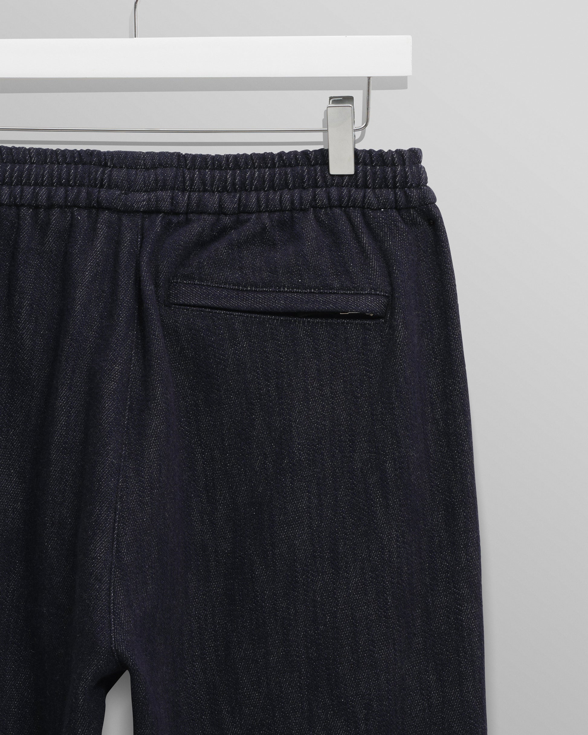wax london men's Tyne - Navy Wool Blend Trousers