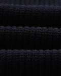wax london men's Walker - Navy Rib Stitch Knit Cardigan