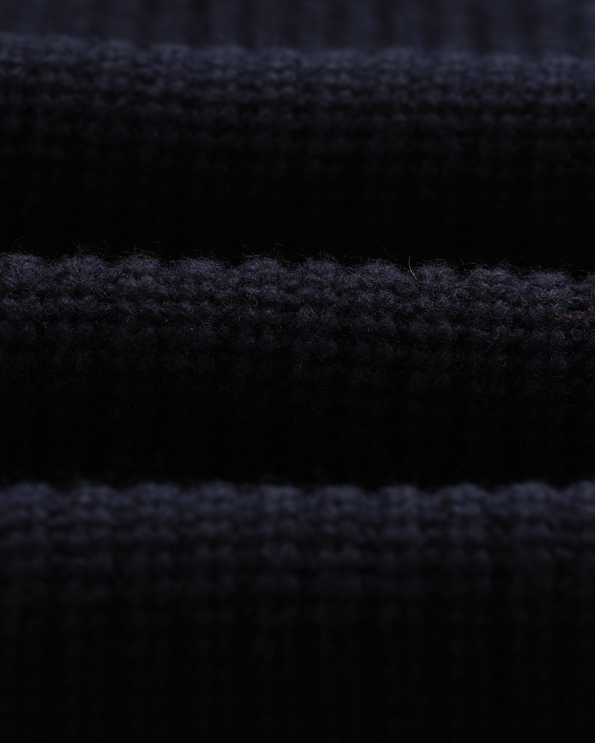 wax london men's Walker - Navy Rib Stitch Knit Cardigan
