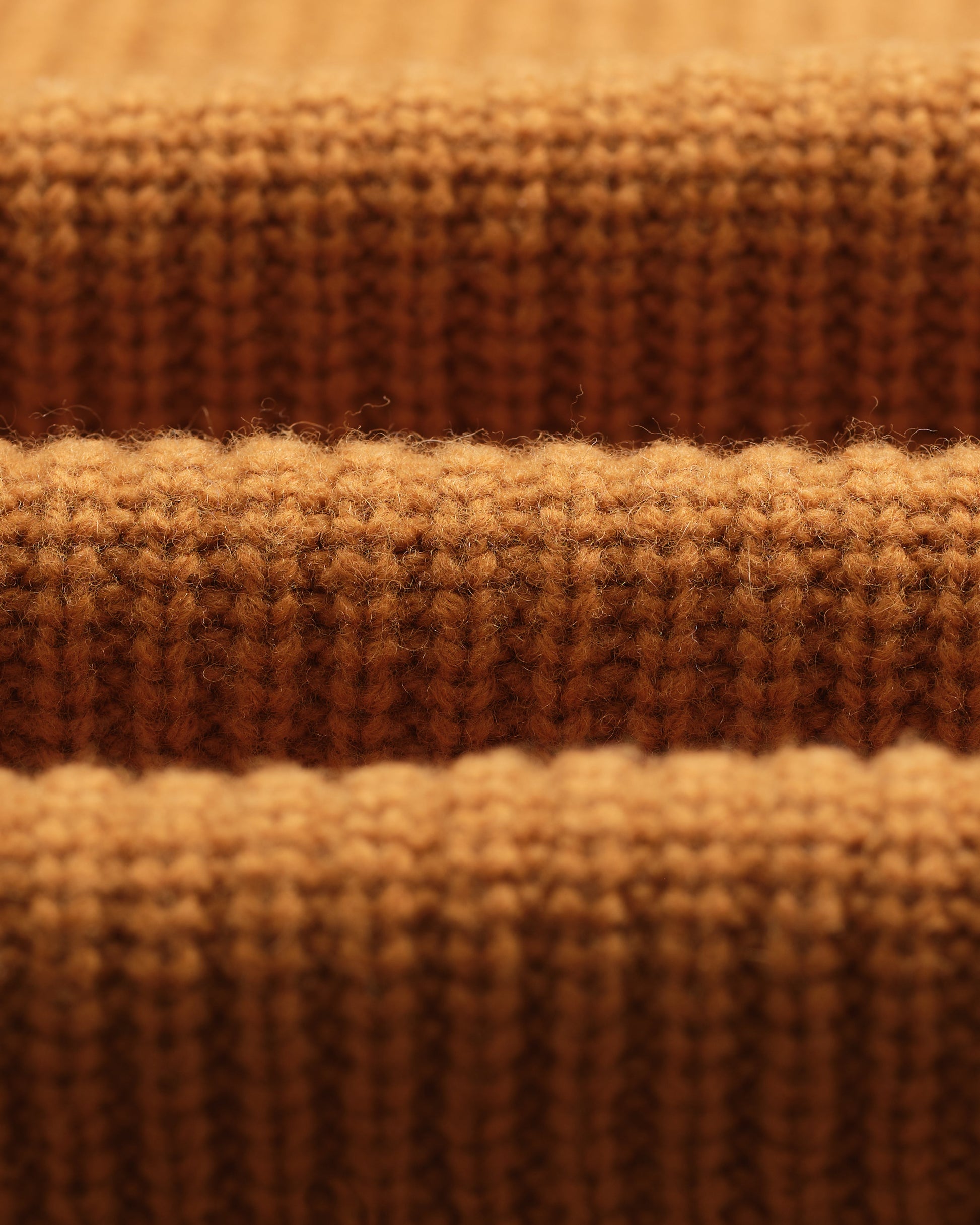 wax london men's Walker - Ochre Rib Stitch Knit Cardigan