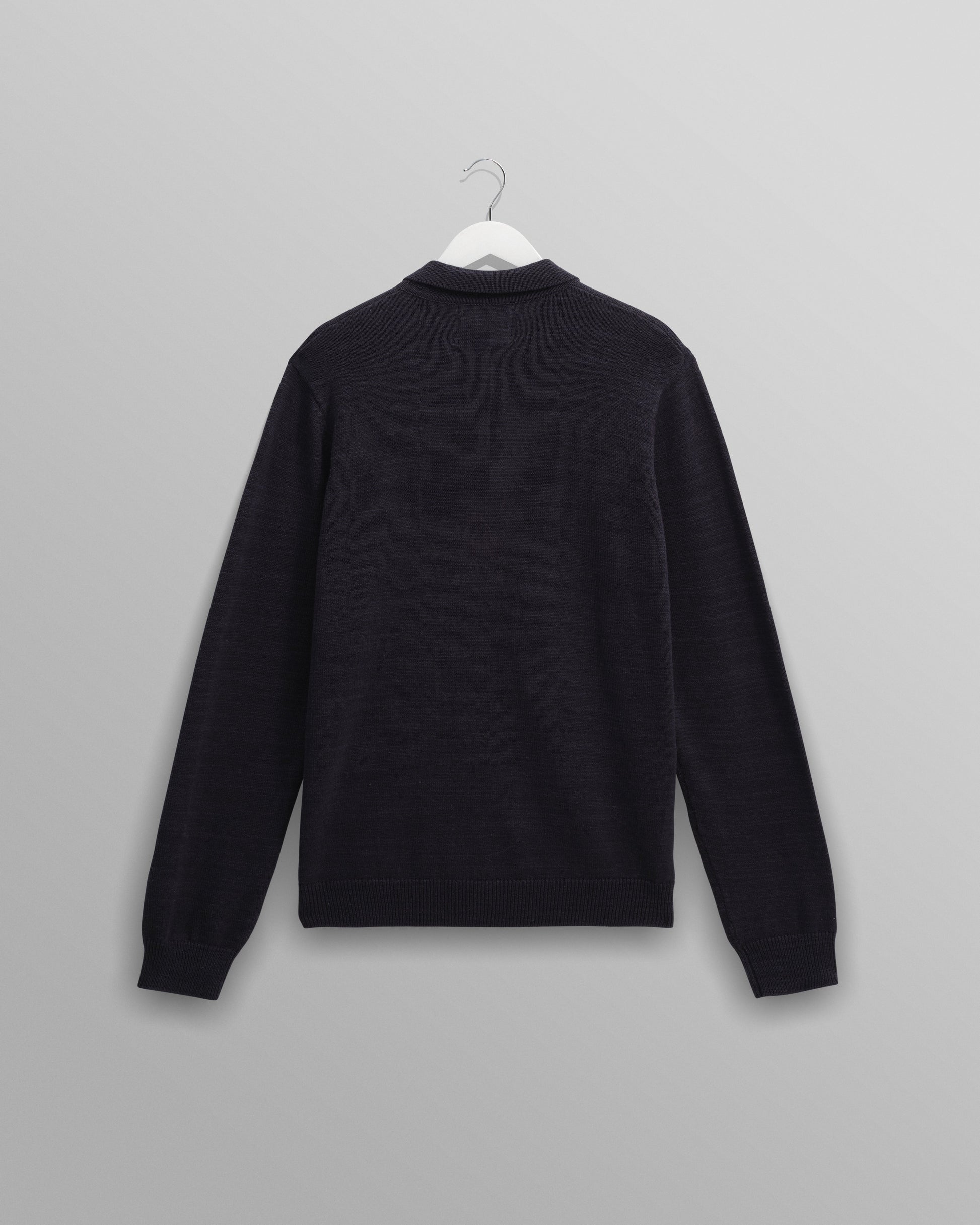 wax london men's Wayfarer - Navy Slub Cotton And Linen Cardigan