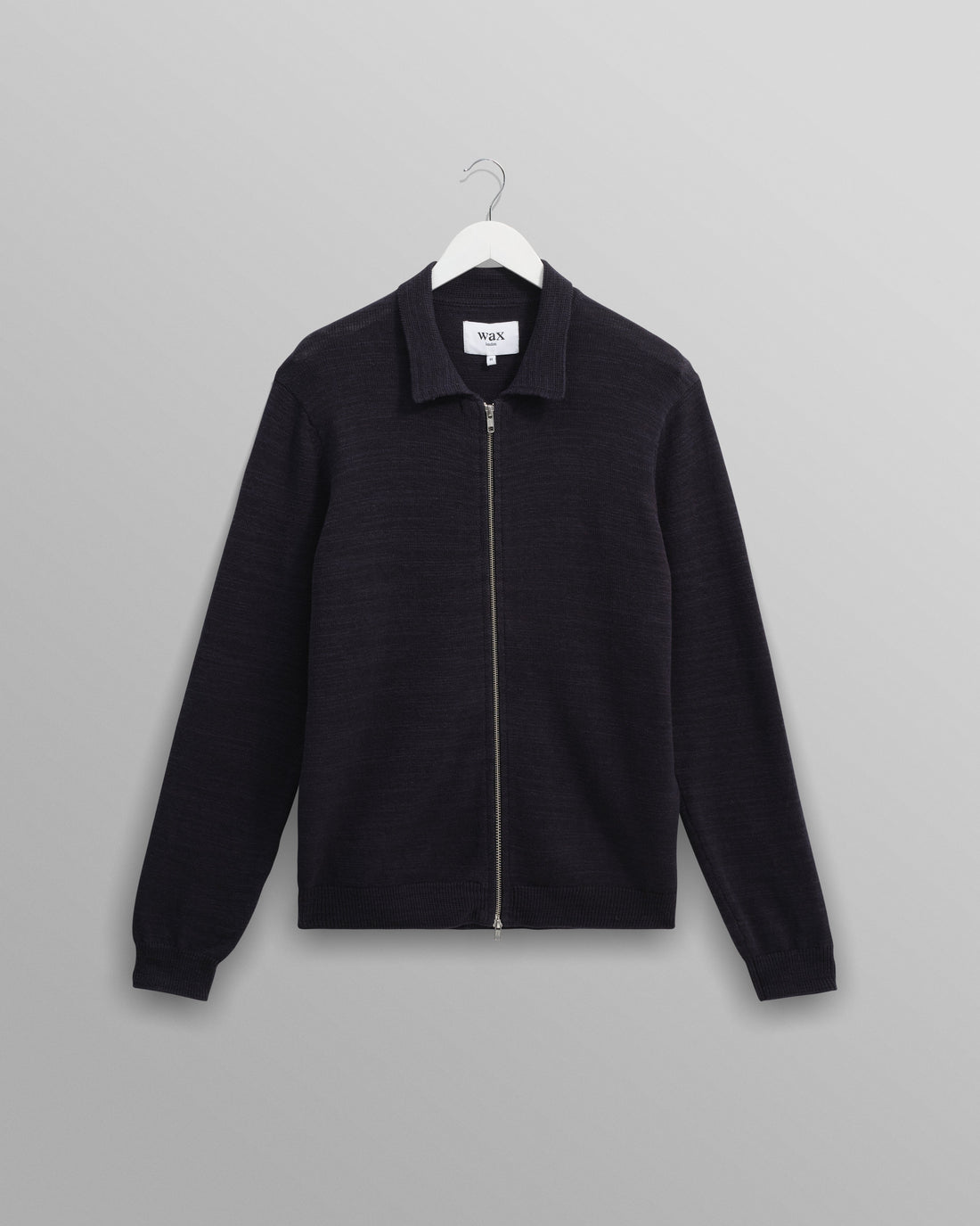wax london men's Wayfarer - Navy Slub Cotton And Linen Cardigan